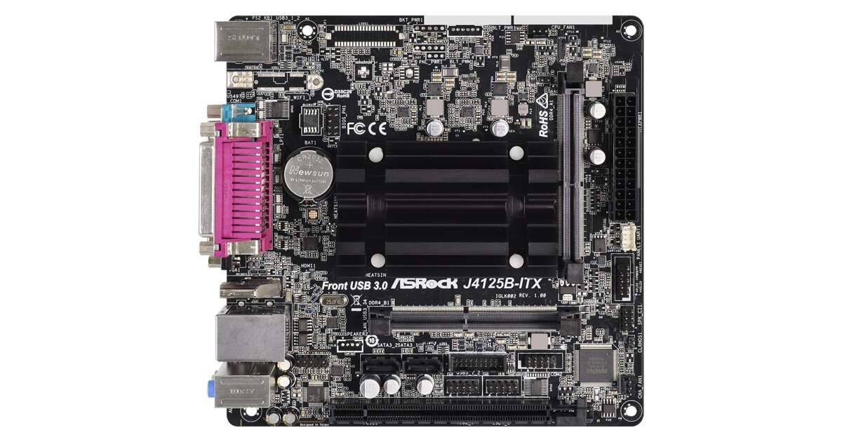 ASRock J4125B-ITX - Motherboard - Mini ITX - Intel Celeron J4125 ...