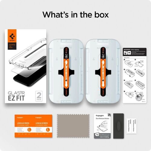 Spigen Glas.tR EZ Fit iPhone 12 Pro Max screen protector - What's in the box