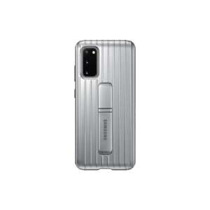 Samsung Galaxy S20 silver protective case with kickstand - Phone Case