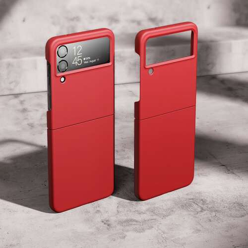 Rote Samsung Galaxy Z Flip 4 Cellect Gummierte PC-Rückenhülle