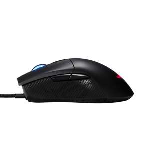 Asus ROG Gladius II Core wired gaming mouse, black, side view - Peripheral