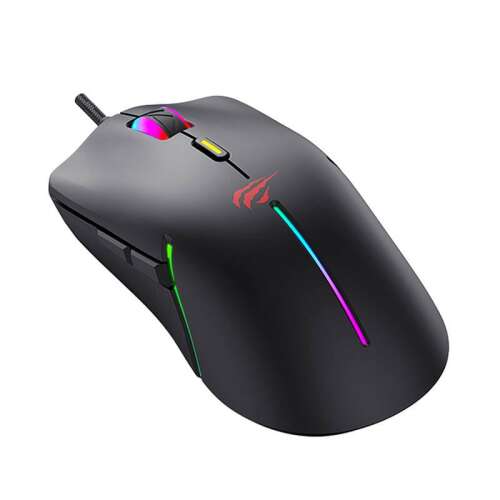 Havit MS1031 fekete RGB világítással ellátott gaming egér
