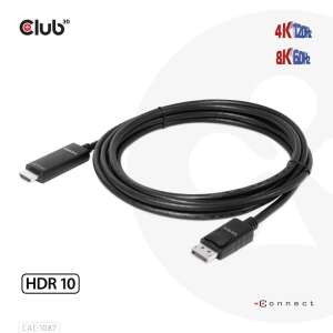 Club3D DisplayPort 1.4 zu HDMI 4K120Hz oder 8K60Hz HDR10 Kabel M/M - DisplayPort-Konverter
