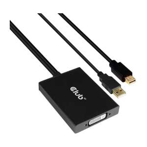Club3D Mini DisplayPort auf Dual Link DVI aktiver Adapter mit HDCP-Unterstützung - DisplayPort-Konverter