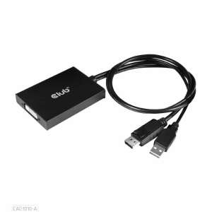 Club3D Adapter aktywny DisplayPort do Dual Link DVI-D HDCP OFF M/F do wyświetlaczy Apple Cinema - Przekształcanie