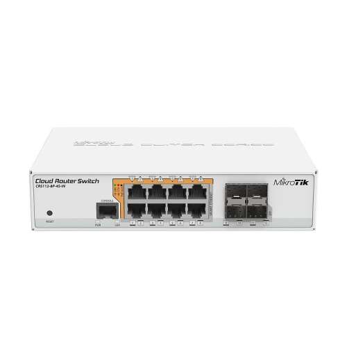 switch Mikrotik CRS112-8P-4S-IN 16 MB 128 MB RAM Biela