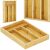 Springos bamboo cutlery drawer organizer, multiple views