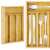 Bamboo cutlery organizer with 4 compartments for forks, knives, and spoons