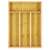Bamboo cutlery organizer with 4 compartments for forks, knives, and spoons