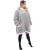 Springos Oversized Blanket Warm-up Top #grey 53629090