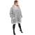 Springos oversized blanket hoodie in grey, wearable blanket with sleeves and hood, cozy and warm, perfect for relaxing