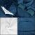 Collage showing details of the blue Springos oversized hoodie blanket
