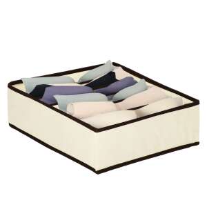 Springos fiókrendező 7 rekeszes, bézs színben, ruha, alsónemű, zokni és egyéb dolgok rendezéséhez - Gardrób rendszerező