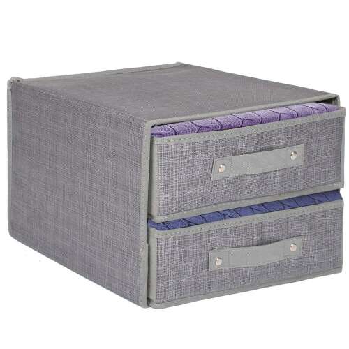 Springos 3-piece grey drawer organizer set, perfect for organizing clothes, underwear, and socks in your closet