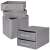 Springos grey drawer organizer set, 3 pieces, for organizing clothes, underwear, socks, and other items in drawers