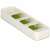 Springos cutlery organizer with 5 compartments, white and green, for drawer organization