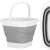 Springos 5L Collapsible Bucket, Gray and White