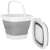 Springos 5L Collapsible Bucket, open and folded view
