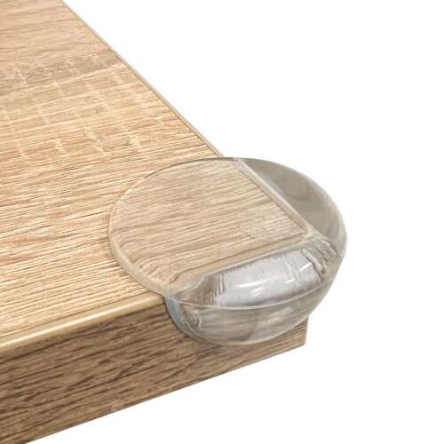 Springos clear silicone corner protector for furniture on a table corner