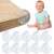 10 pack of Springos clear silicone corner protectors for furniture with a baby sitting on a table