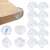 10 pack of Springos clear silicone corner protectors for furniture with a baby sitting on a table