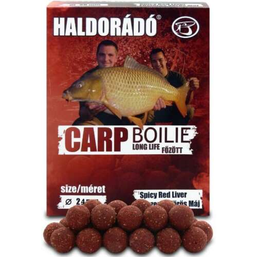 Haldorádó Carp Boilie Long Life Főzött Fűszeres Vörös Máj 24mm 800g