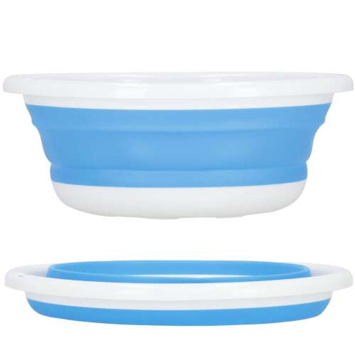 Springos 3L faltbarer blauer und weißer Eimer