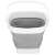 Springos 10L foldable bucket, grey and white, unfolded, front view