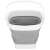 Springos 10L foldable bucket, grey and white, with handle, top view