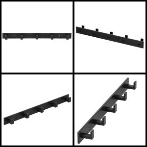 Collage der Springos schwarzen Wandgarderobe - Springos