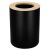 Springos Black and Bamboo Bathroom Wastebasket