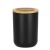 Springos Black and Bamboo Toothbrush Holder Cup
