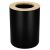 Springos Black and Bamboo Waste Bin for Bathroom