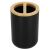 Springos Black and Bamboo Toothbrush Holder