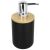 Springos Black and Bamboo Liquid Soap Dispenser