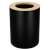 Springos black waste bin with bamboo lid