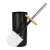Springos black toilet brush with bamboo handle
