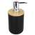 Springos black liquid soap dispenser with bamboo lid