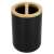 Springos black toothbrush holder with bamboo lid