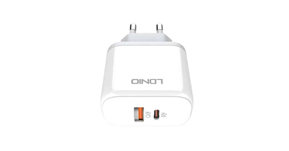 LDNIO A2526C USB, USBC 45W Wall charger + USBC Lightning Cable Pepita.hu