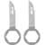 Springos car radio removal keys, set of 2, metal, silver