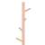 Springos coat stand with 6 hooks, black metal base, wood look, 180cm