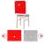 Springos Santa Hat Chair Cover, red and white, 1 piece