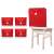 Springos Santa Hat Chair Covers, set of 4
