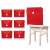 Springos Santa Hat Chair Covers, set of 6