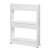 White 3-tier rolling storage shelf, with wheels