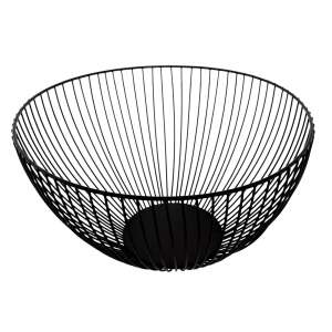 Black metal wire bowl, Springos brand - Fruit basket