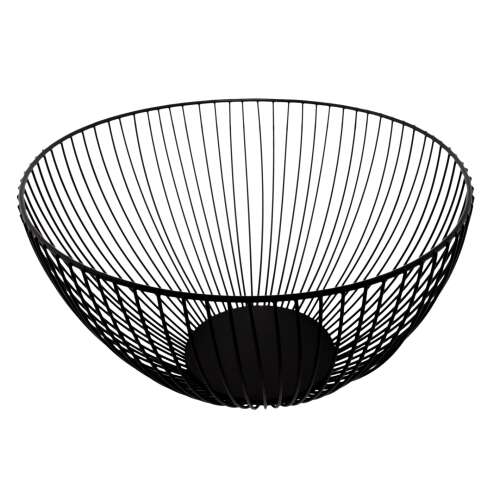 Czarna metalowa miska z drutu, marka Springos