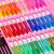 Close-up of colorful markers in Springos art set