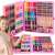 Springos 258 piece art set, pink case, closed, with a girl holding it